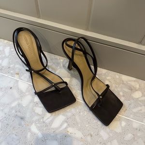 Bottega Veneta Stretch Square Toe Chocolate Brown